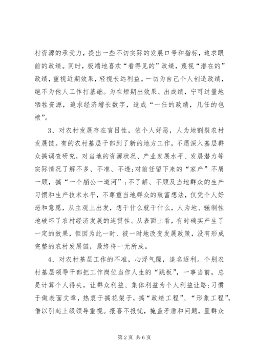 个人政绩观方面存在的问题总结.docx