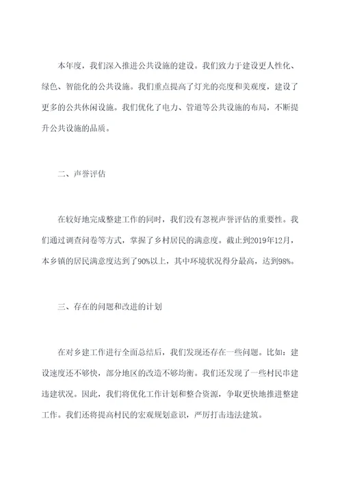 乡镇整建工作报告