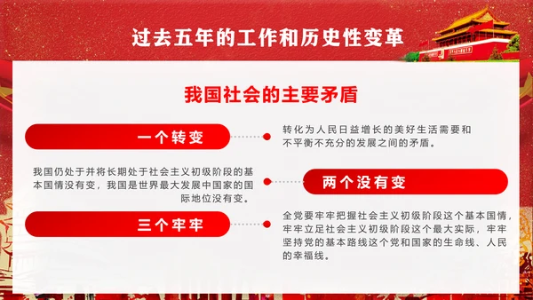 党代表大会不忘初心牢记使命PPT模版