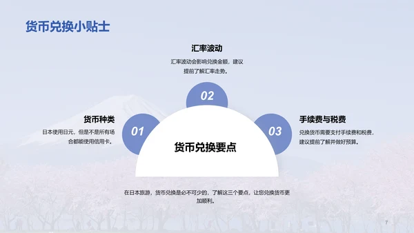 蓝色现代日本旅行全攻略PPT模板