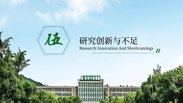 绿色学术风毕业答辩ppt模板
