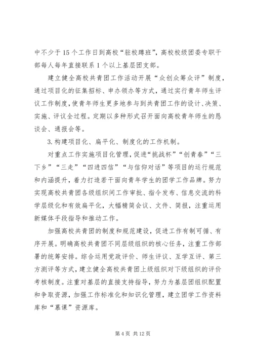 高校共青团改革实施方案心得体会[合集] (5).docx