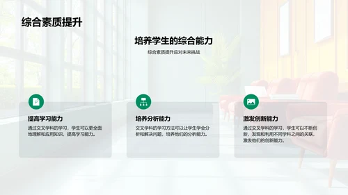 初中交叉学科学习PPT模板