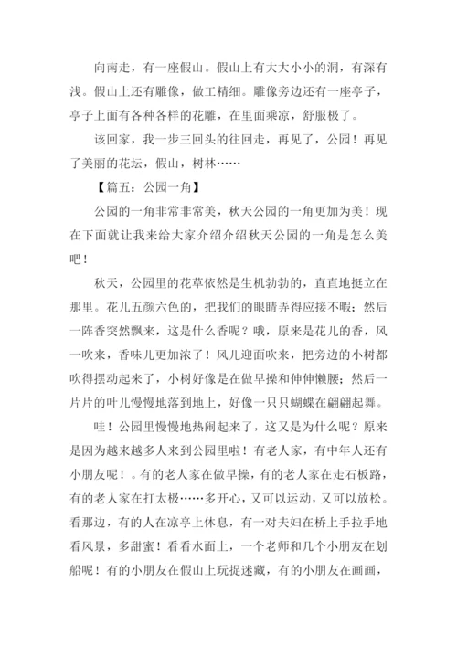 公园一角作文500字.docx