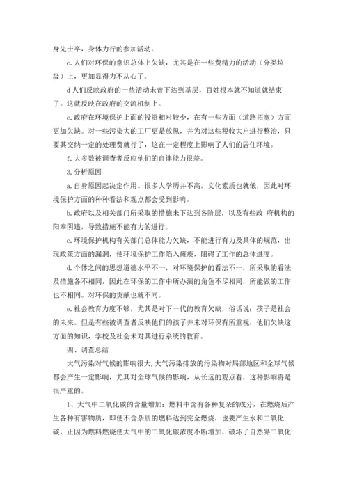 关于环境的调查报告5篇.docx