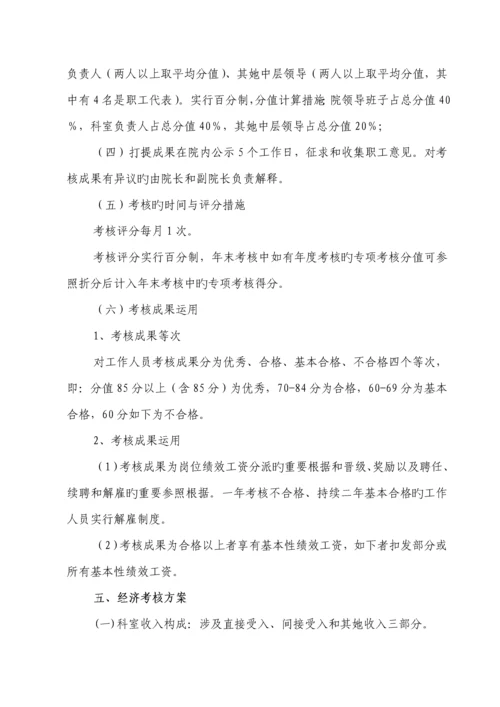 儿童医院绩效分配专题方案.docx