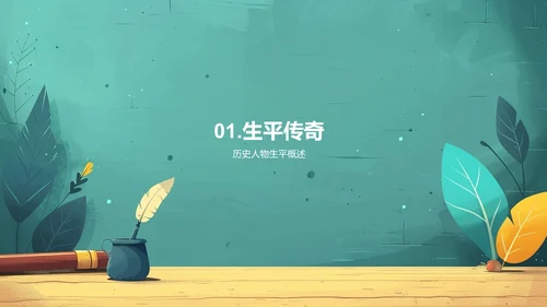 历史人物研究报告PPT模板