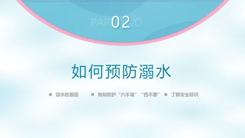 校园泳池防溺水游泳安全教育PPT模板