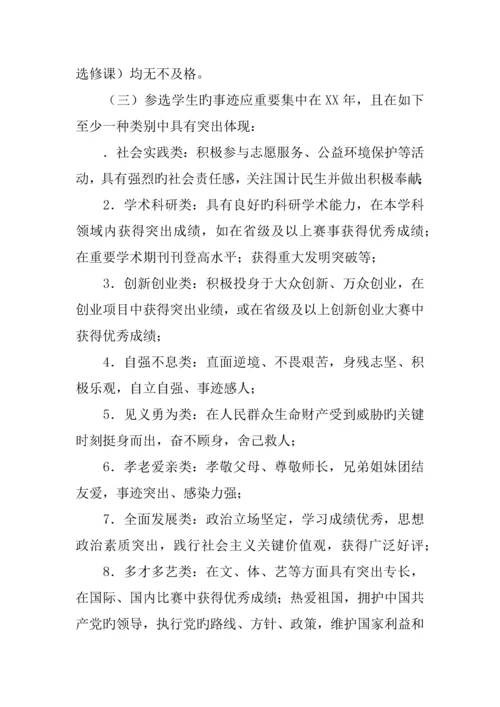 学院大学生年度人物评选活动方案.docx