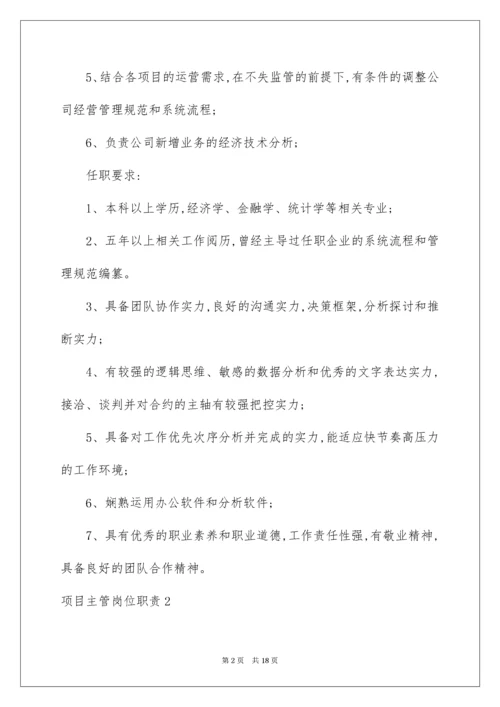 项目主管岗位职责.docx