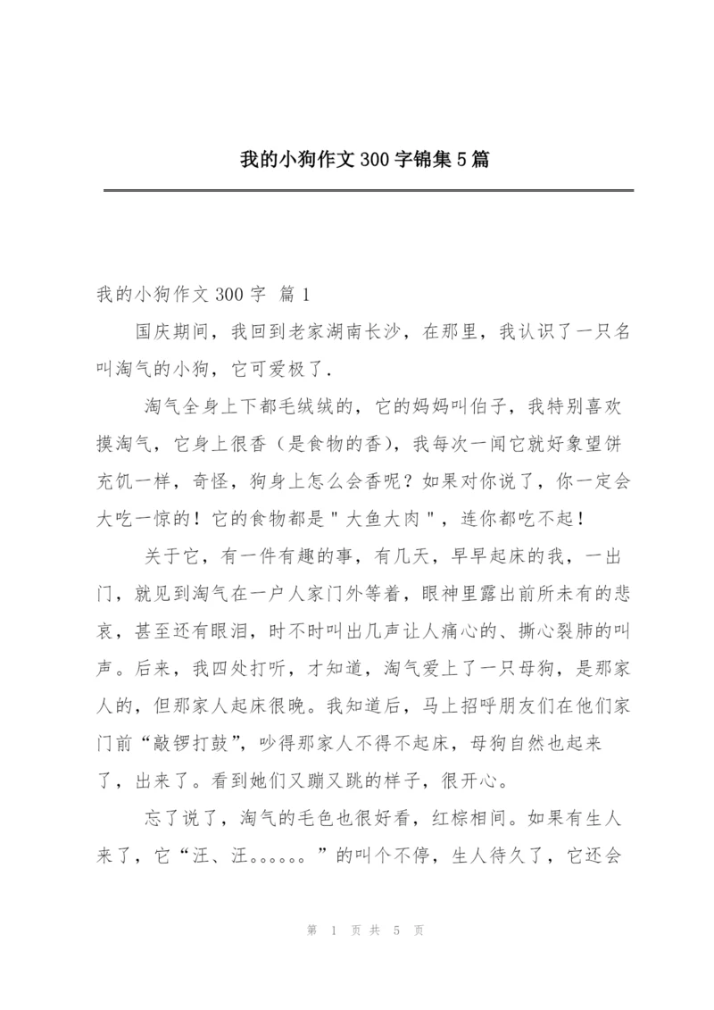 我的小狗作文300字锦集5篇.docx