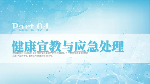 蓝色渐变简约商务呼吸困难的护理医学护理肺部培训PPT模板呼吸衰竭