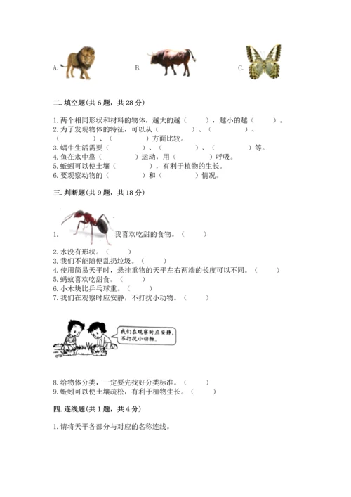 教科版一年级下册科学期末测试卷含答案【新】.docx