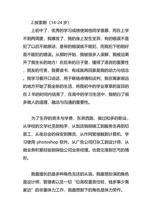 设计职业生涯规划范文4篇