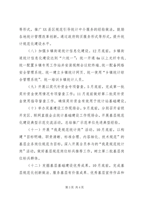 统计基层基础建设工作安排.docx