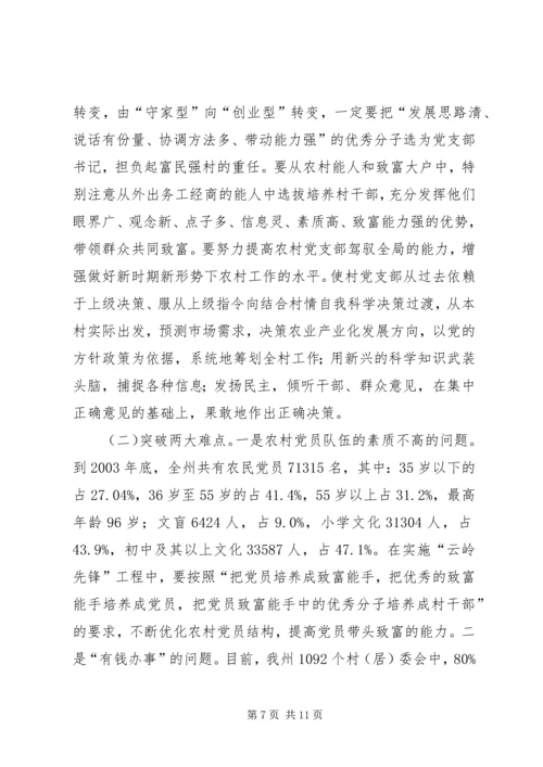 山村党支部的调研与思考.docx