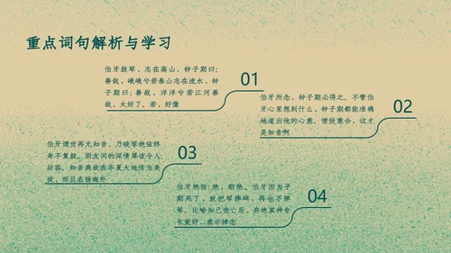 六年级《伯牙绝弦》教学课件通用PPT模板