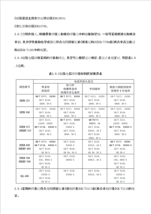 钢筋焊接及验收规程