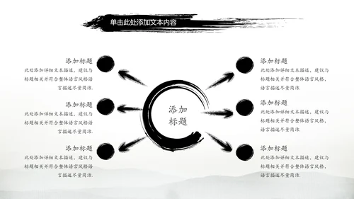 古典画轴画卷中国风水墨动态PPT模板
