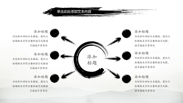 古典画轴画卷中国风水墨动态PPT模板