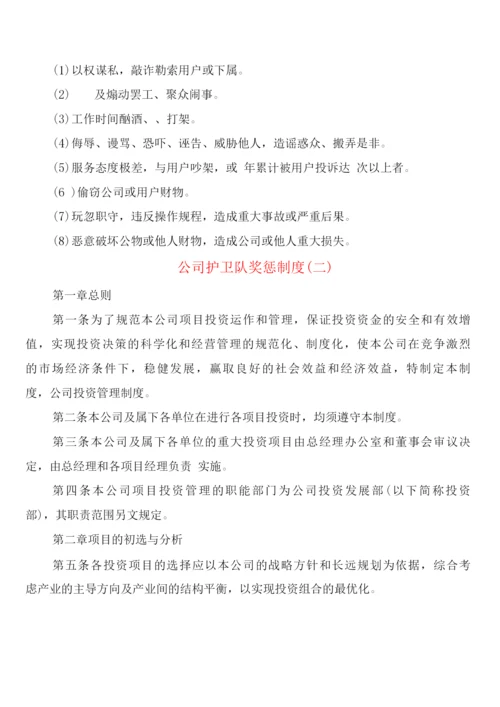 公司护卫队奖惩制度(2篇).docx