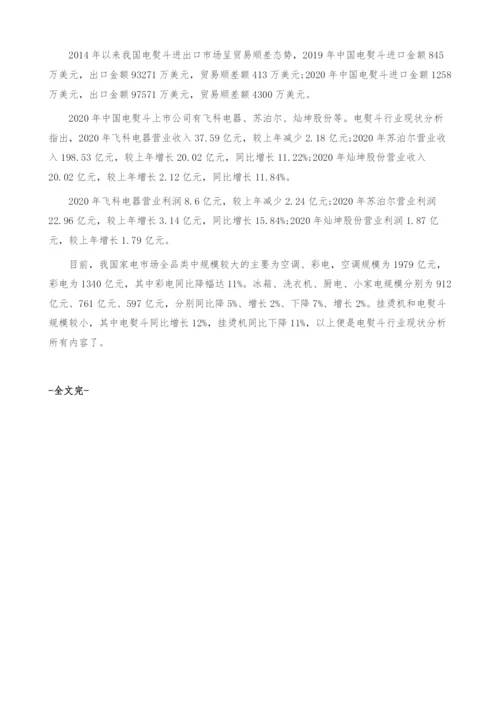 电熨斗行业现状分析-产业报告.docx