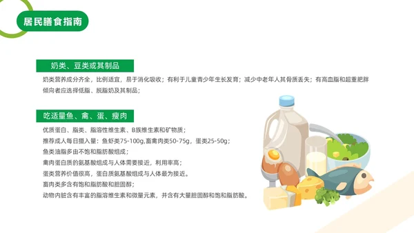 绿色橙色简约健康饮食膳食营养动态PPT全民营养周