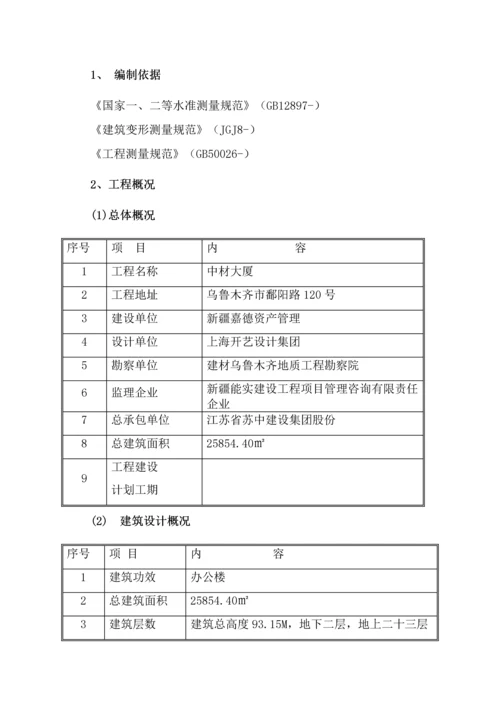 沉降观测专项综合标准施工专业方案.docx