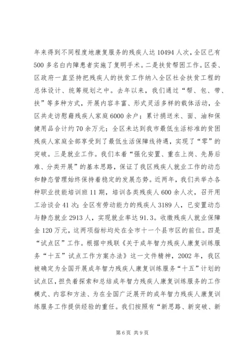 残疾人工作总结与工作计划 (6).docx