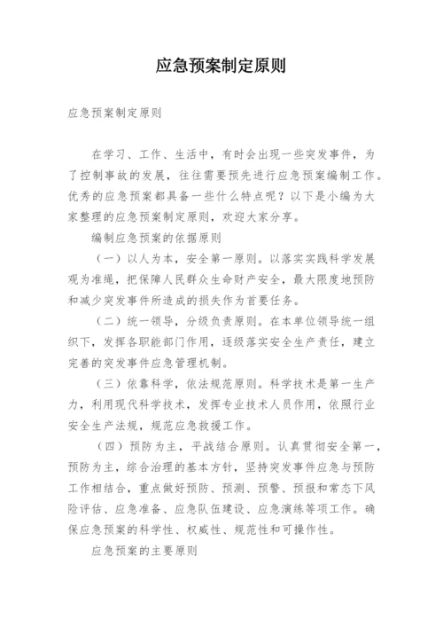 应急预案制定原则.docx