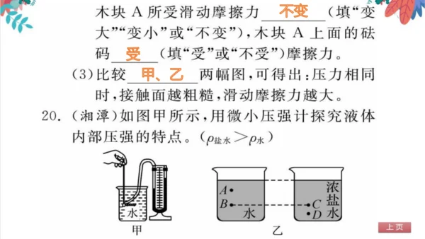 【人教版】物理八年级下册 期中自我测评 习题课件
