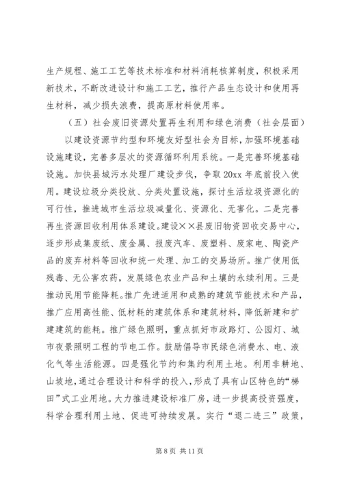 县发展循环经济座谈会讲话提纲 (2).docx