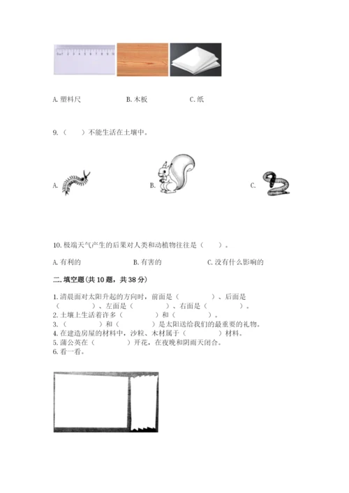 教科版二年级上册科学期末考试试卷（巩固）.docx