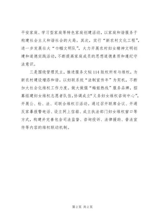 发挥妇联组织作用积极参与新农村建设.docx