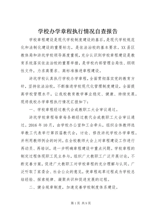 学校办学章程执行情况自查报告.docx
