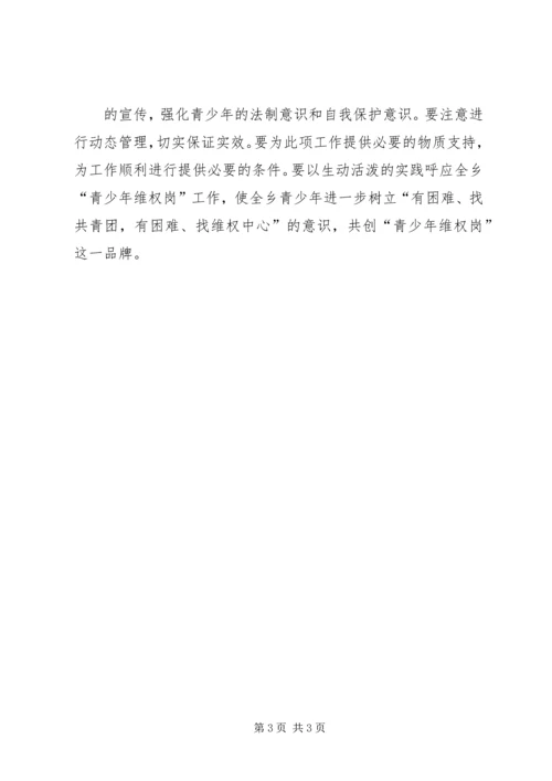 盘城社区创建青少年维权岗工作计划.docx