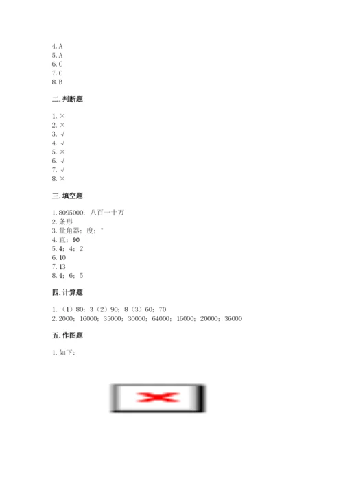 人教版四年级上册数学期末测试卷附答案（能力提升）.docx