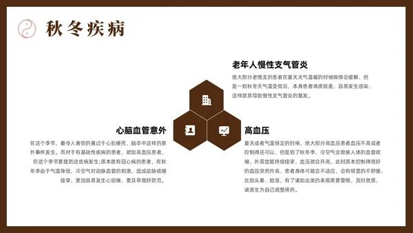 棕色简约风老年人秋冬养生培训课件