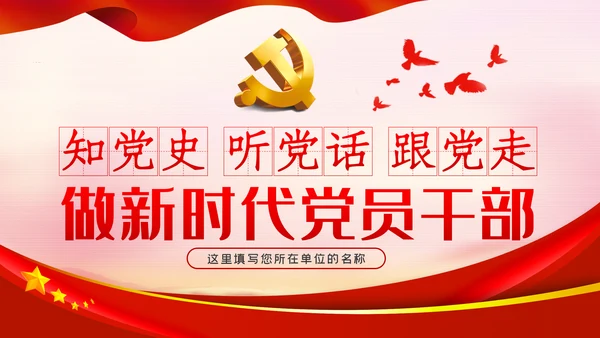 知党史听党话跟党走做新时代合格党员干部