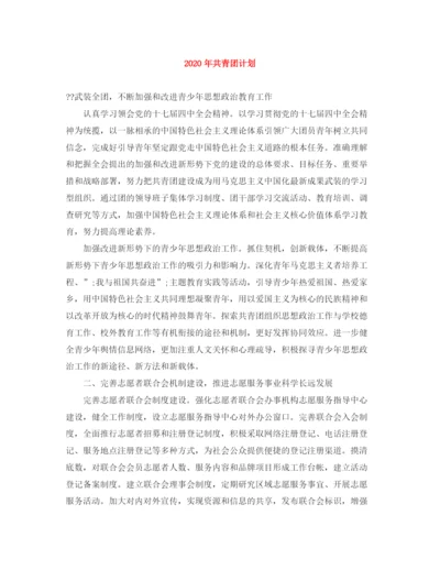 精编之年共青团计划范文大全.docx