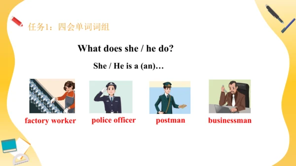 Unit 5 What does he do 复习课件（词组+句型+语法+语音+写作指导）