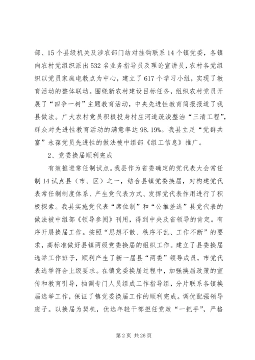 县委常委组织工作会议上的讲话.docx