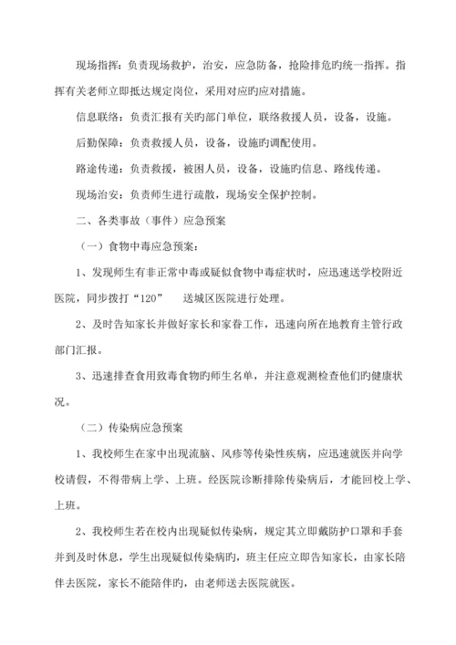 小学安全预案内容汇编.docx