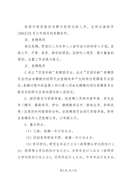 事业单位空岗补缺实施方案.docx