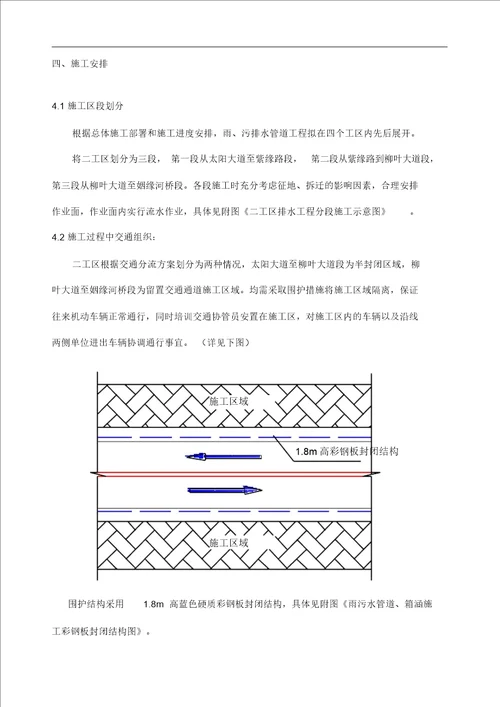 市政道路雨污水管道工程施工组织设计方案