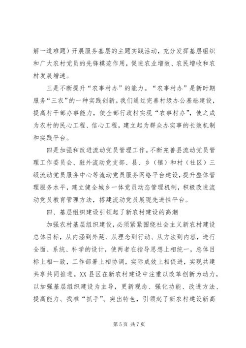 以创新的精神加强农村基层组织建设情况汇报.docx