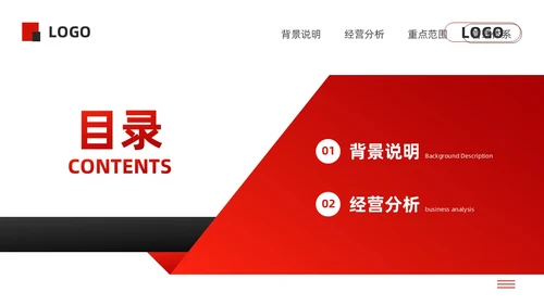 黑红简约经营分析报告模板PPT模板宣传PPT动态PPT问题分析与解决