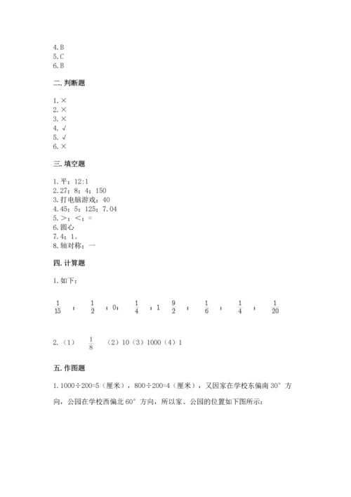 人教版六年级上册数学期末测试卷（预热题）word版.docx