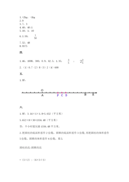 人教版数学六年级下册试题期末模拟检测卷精品（能力提升）.docx