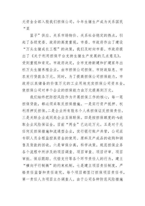 2023年融资担保公司年终总结(十篇).docx